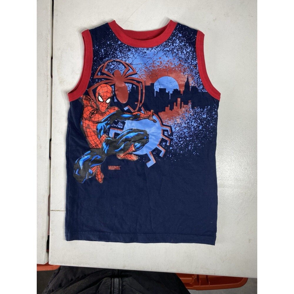 Rare 2008 Marvel Spider-Man Boys Tank Top Size 5 | Almost Vintage Graphic Shirt